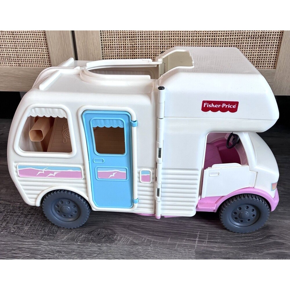 Vintage 1998 Fisher Price Loving Family RV Vacation Camper Motor Home Car Toy
